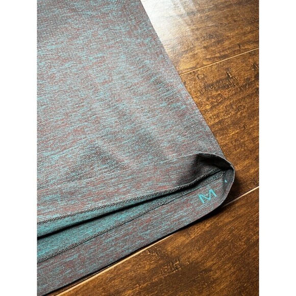 Lululemon Vent Tech Shirt Mens Medium Short Sleeve Shirt Blue Red Performance - Picture 3 of 6